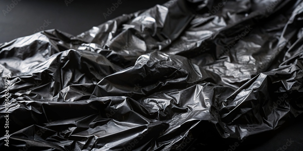 Forced perspective textured black plastic background Forced perspective textured black plastic background