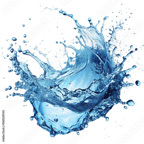 Water splash element transparent background