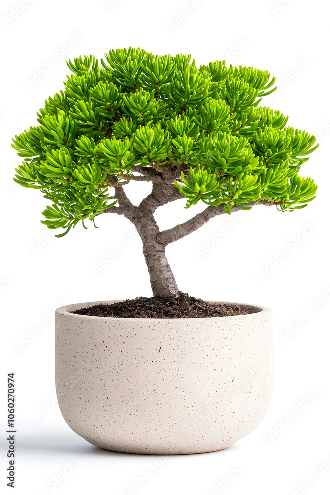 Obraz premium Indoor potted tree plant isolated on white background