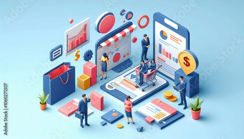 e-commerce business plan lifecycle illustration. 