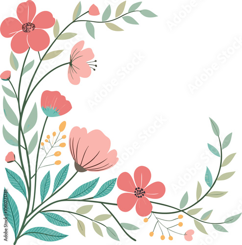 Embroidery seamless pattern with beautiful flowers. Handmade floral ornament on dark background. Embroidery for fashion products. Elegant tiled design, best for print fabric or paper and more.