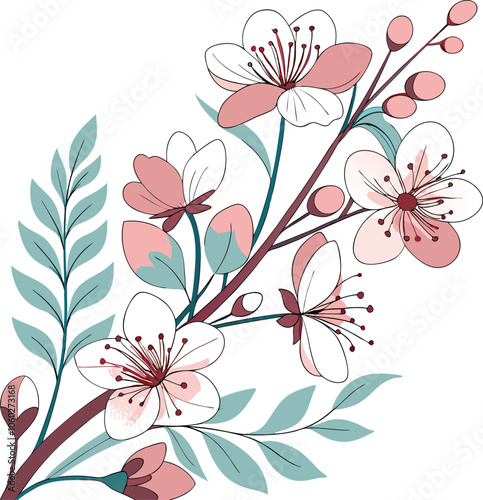 Embroidery seamless pattern with beautiful flowers. Handmade floral ornament on dark background. Embroidery for fashion products. Elegant tiled design, best for print fabric or paper and more.