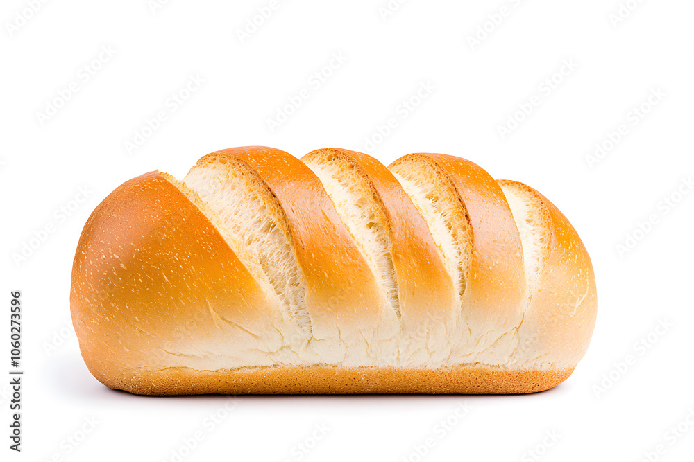 Fresh loaf of bread, isolated on white background Fresh loaf of bread, isolated on white background