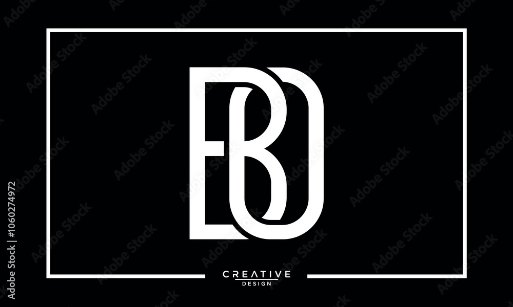 BO. OB. B. O. Abstract Letters Logo Monogram BO. OB. B. O. Abstract Letters Logo Monogram
