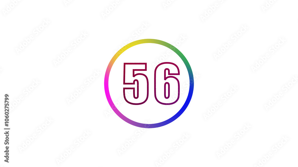 Abstract glowing neon number illustration 56
on white backgraund. Educational mathematics concept with neon letter. blue ,pink and red color Abstract glowing neon number illustration 56
on white backgraund. Educational mathematics concept with neon letter. blue ,pink and red color