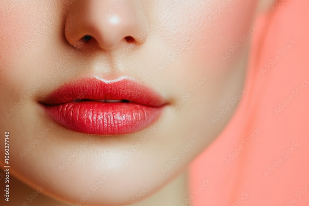 Fototapeta premium Fashionable Young Woman in Studio Portrait Setup