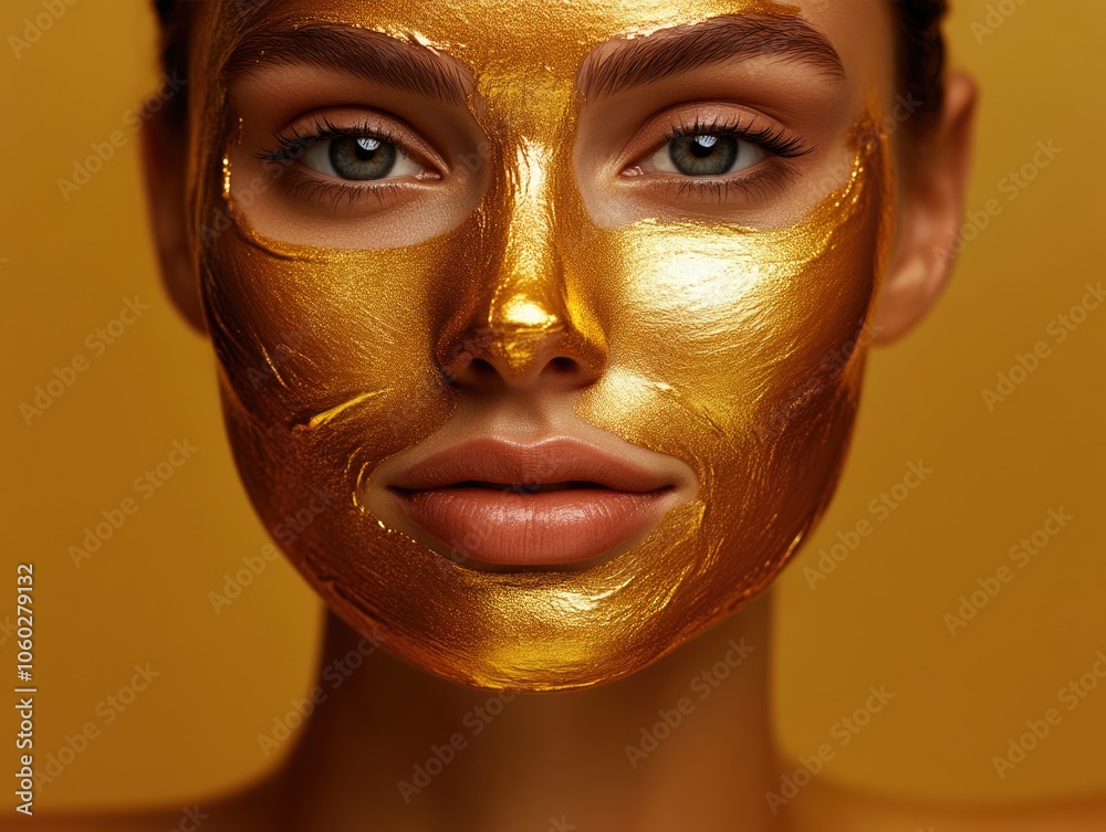 Fototapeta premium Spa Indulgence: Close-Up of a Facial Mask and Calmness