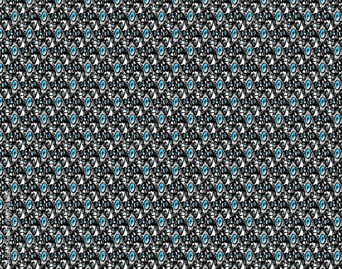 Different patterns created from Turkish evil eye beads. Eye patterns following each other