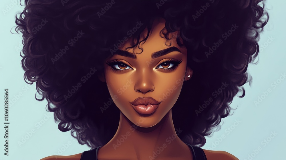 Winking Black Woman Radiating Confidence and Joy Winking Black Woman Radiating Confidence and Joy