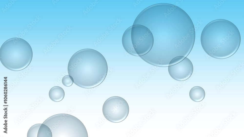 Many bubbles flying on the blue sky Many bubbles flying on the blue sky