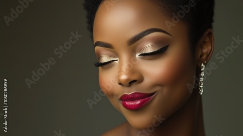 Captivating Smile from a Winking Black Woman