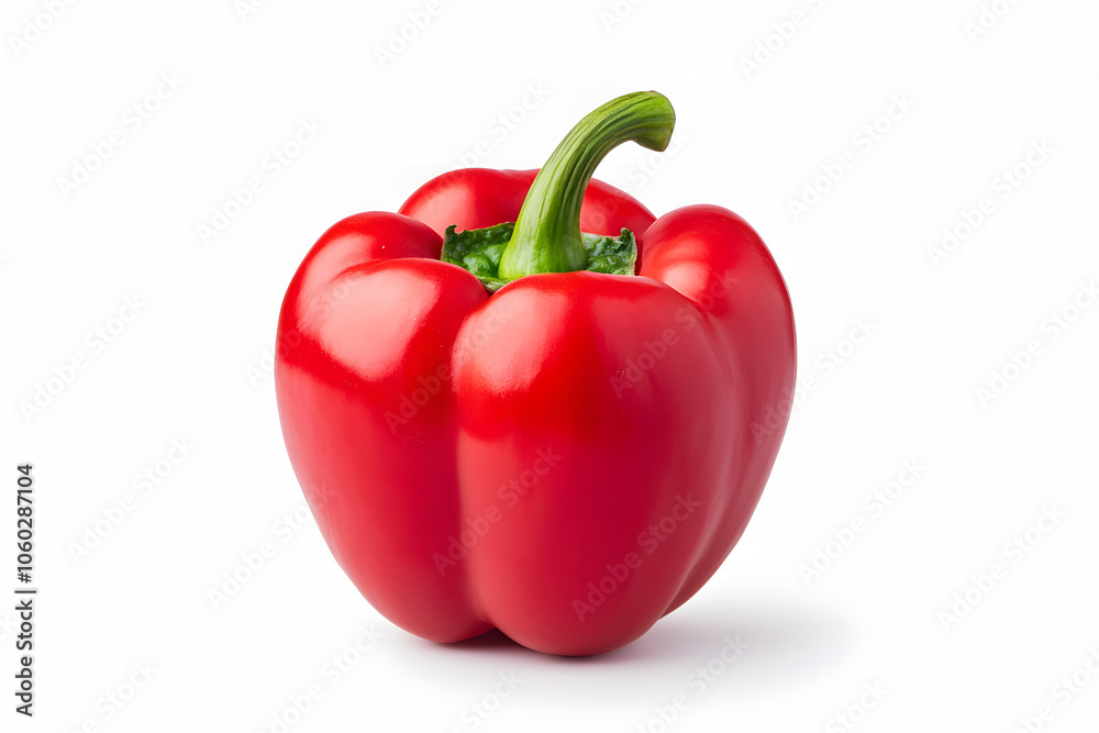 Red bell pepper, isolated on white background Red bell pepper, isolated on white background