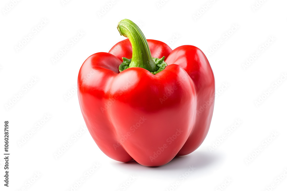 Red bell pepper, isolated on white background Red bell pepper, isolated on white background