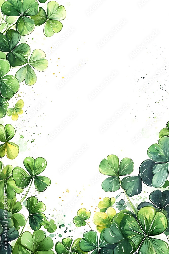 Fototapeta premium Vibrant clovers and lush greenery a celebration of nature's beauty and abundance for your creative projects