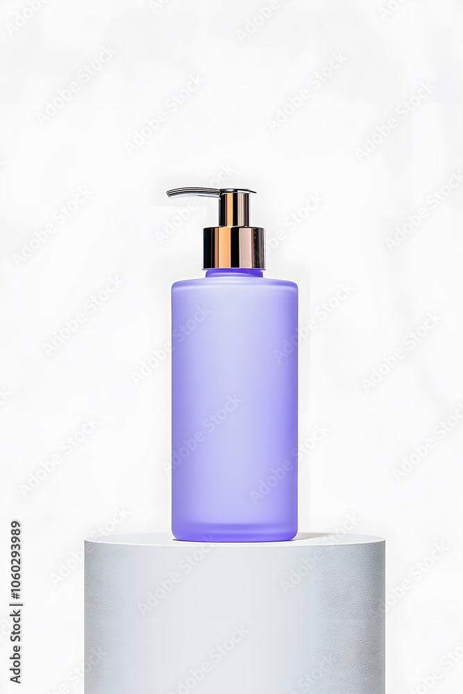 Skincare lotion pump bottle mock up, isolated on white background