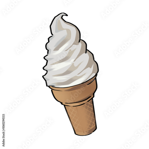 Vanilla ice cream cone