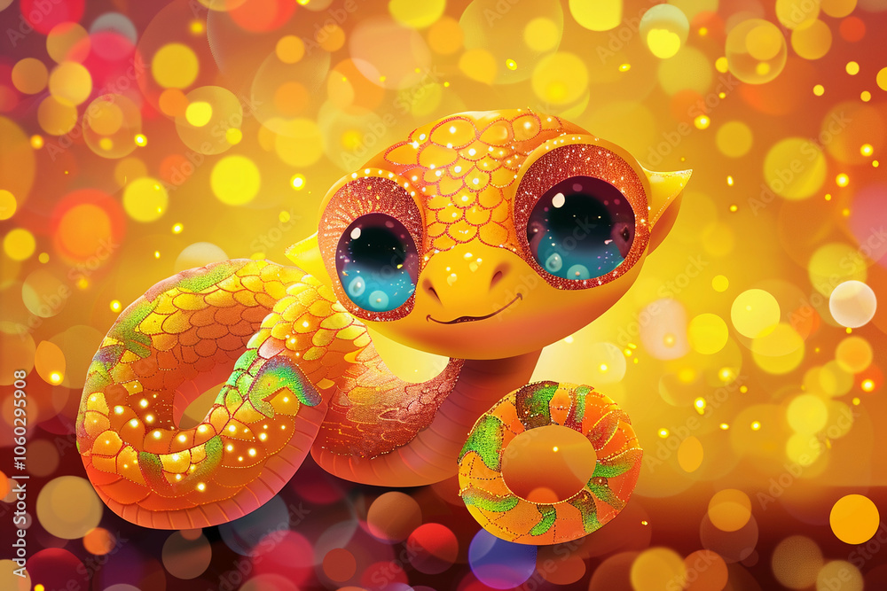 Beautiful greeting card with holiday composition for happy and joy celebrate New Year