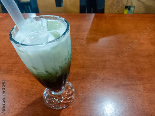 Dawet is a drink in the form of a mixture of sugar water, coconut milk and cendol originating from Jabung village, Ponorogo photo