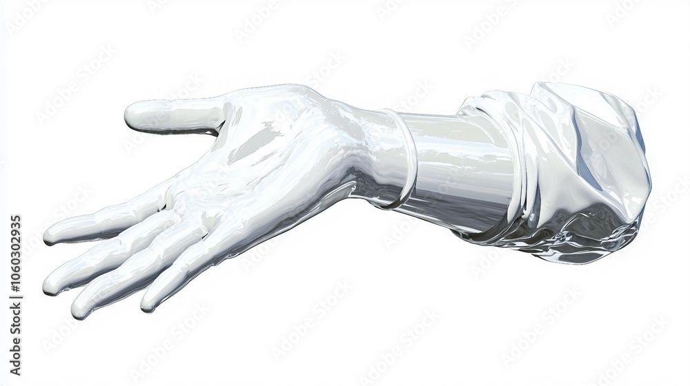 3D Rendered Hand Gesture on White Background 3D Rendered Hand Gesture on White Background