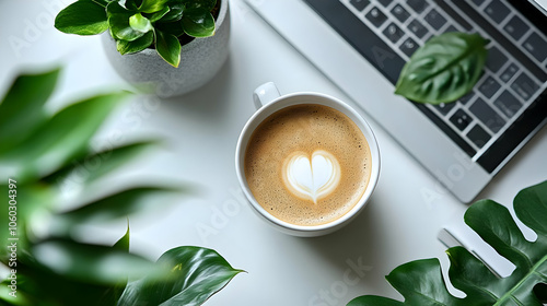 Coffee with Heart Design in...