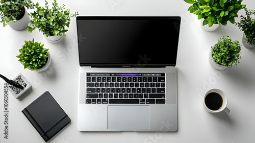 Laptop, Plants, Coffee, Min...