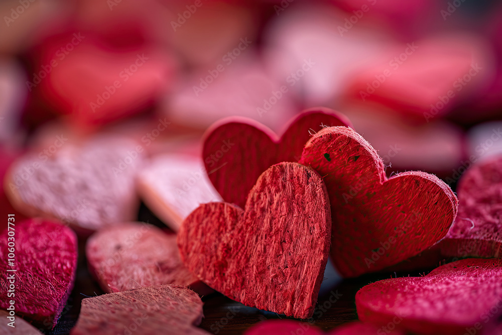 Obraz premium Beautiful greeting card with bright holiday composition for happy and joy celebrate valentines day