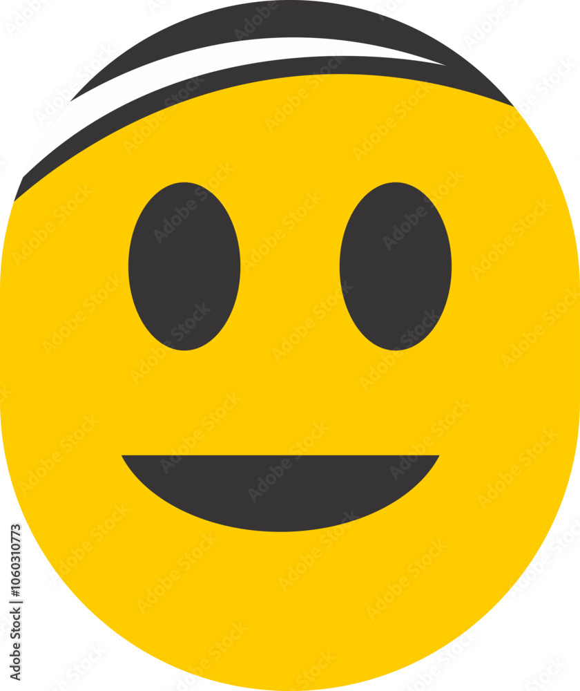 Fototapeta premium black and yellow emojis with different face expressions 