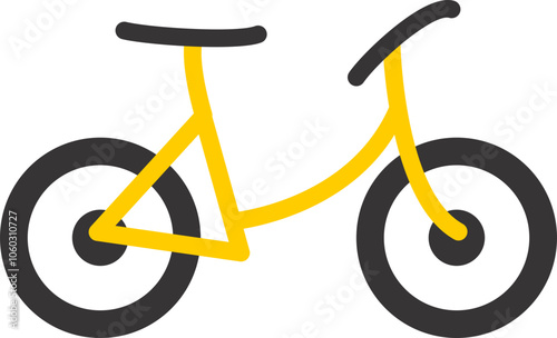 toy cycle symbol black and yellow  photo