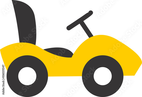 toy cycle symbol black and yellow  photo