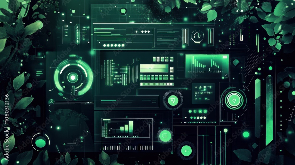 The concept of Condition-Based Monitoring in dark steel and forest green colors The concept of Condition-Based Monitoring in dark steel and forest green colors