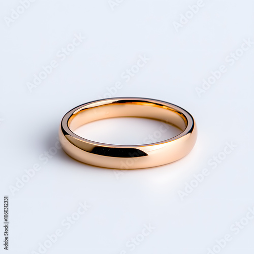 Golden ring isolated on white background