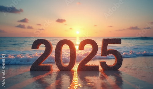 Wallpaper Mural beach shore concept features ocean sunrise new year setting Torontodigital.ca