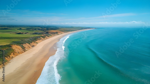 Aerial View of a Sandy Beac...