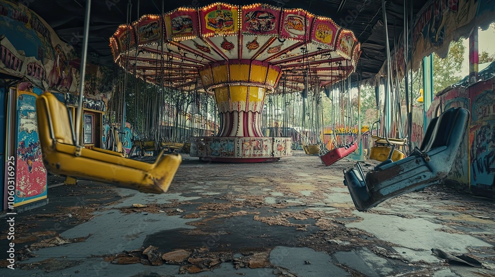 Fototapeta premium Abandoned Carnival interior