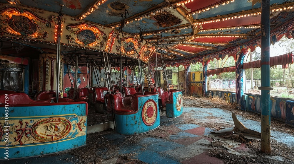 Obraz premium Abandoned Carnival interior