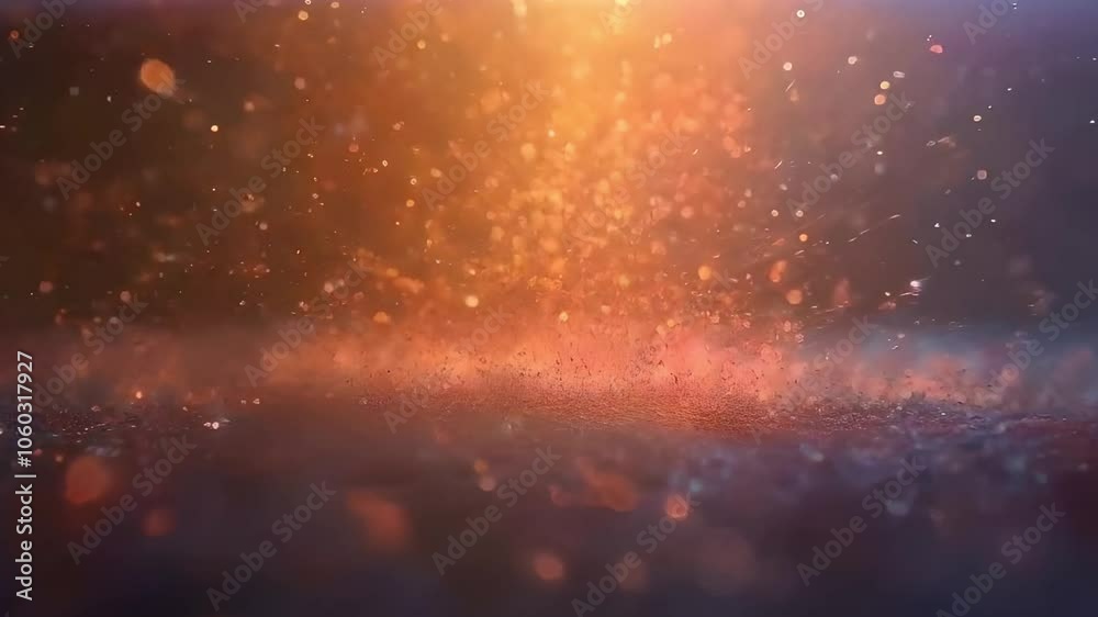 A Range of Particles Falls at Varying Distances, Creating a Rich 3d Effect A Range of Particles Falls at Varying Distances, Creating a Rich 3d Effect