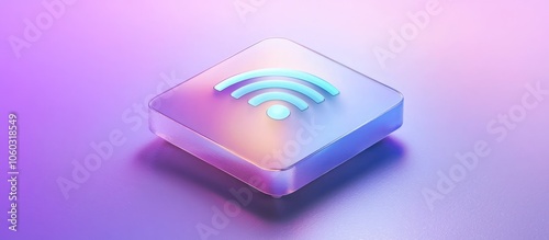 3D rendering of a sleek and contemporary WiFi router.