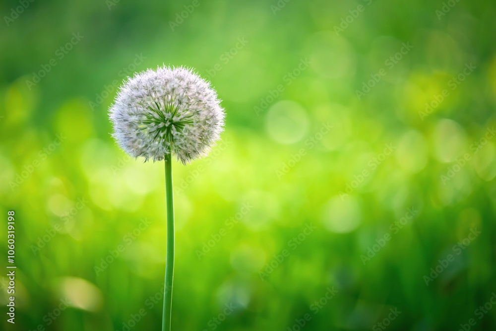 Wild onion with green grass background Wild onion with green grass background