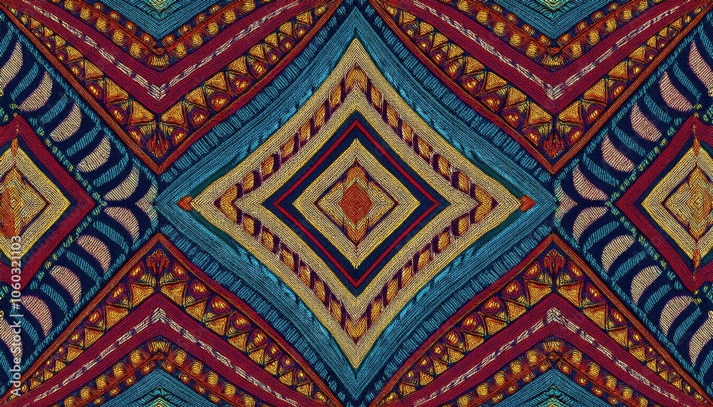 Vibrant Geometric Textile Design Vibrant Geometric Textile Design