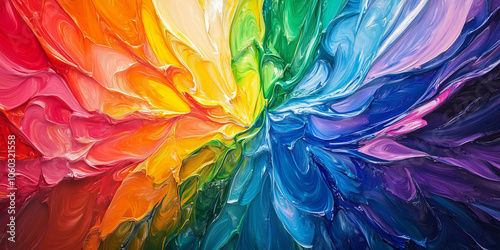 Wallpaper Mural Colorful explosion of paint, a rainbow of colors on a black background, suitable for a wallpaper, background , backdrop Torontodigital.ca