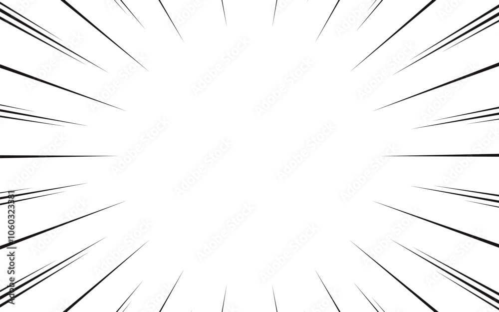 Obraz premium Comic abstract background with radial rays