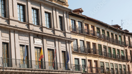 Stately buildings in the main square of Segovia (Spain)