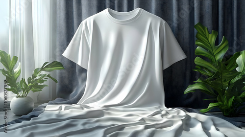 White T-Shirt Mockup - 3D R...