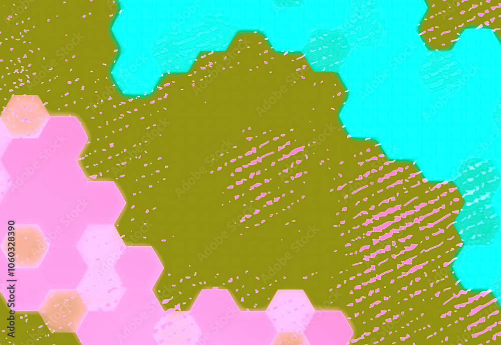 Obraz premium Neon pink honeycomb texture background