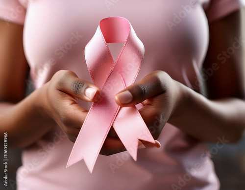 Obraz na płótnie Rosa Schleife als Symbol der Solidarität w salonie