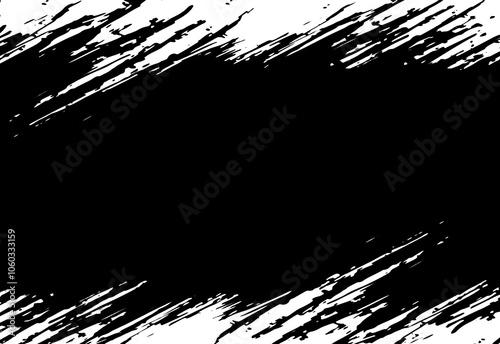 Black and white paints texture background brushes