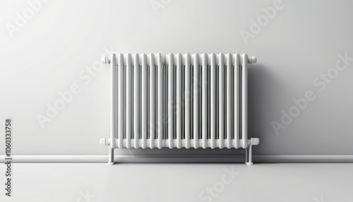 Wallpaper Mural Home heater radiator icon in clean white design on smooth gray surface Torontodigital.ca