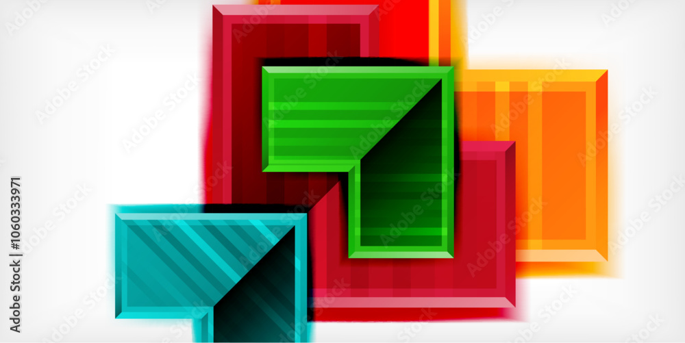 Arrow symbols created with 3d effects and line texture geometric abstract background