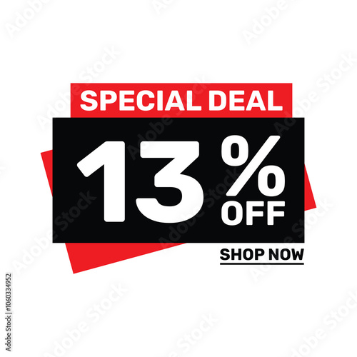 Special deal 13 off price marketing blue color design.