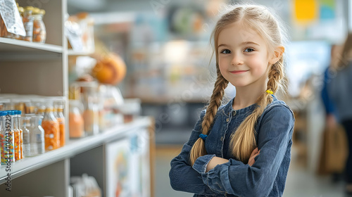 Smiling Girl in Blue Shirt ...
